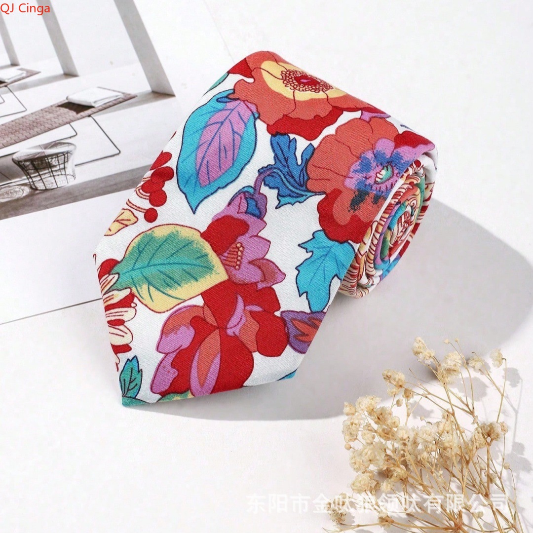 Men'S Accessories Essentials - ربطة عنق أنيقة بنمط الأزهار باللونين