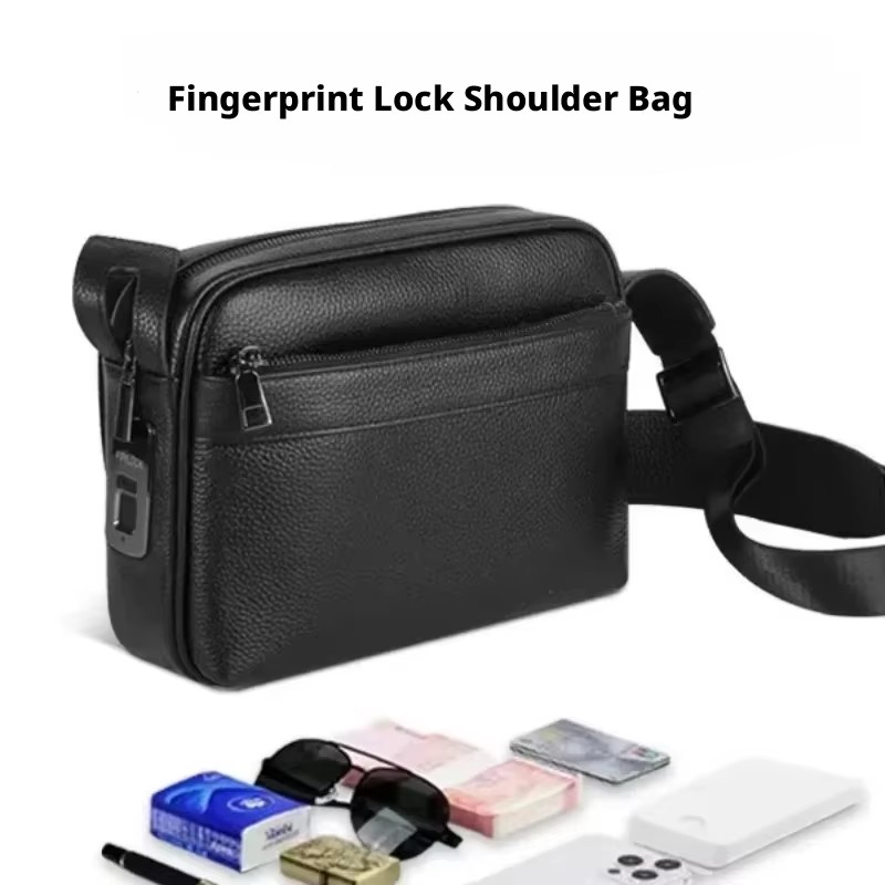 Men'S Accessories Wallet - حقائب رجالية بقفل بصمة الإصبع، حقيبة