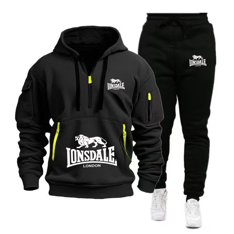Men'S Accessories Pouch - طقم هودي رجالي من LONSDALE بجيب