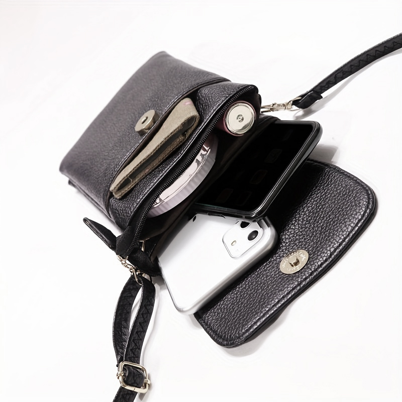 Phone Wallet Combo - حقيبة هاتف نسائية جلدية صغيرة للكتف،