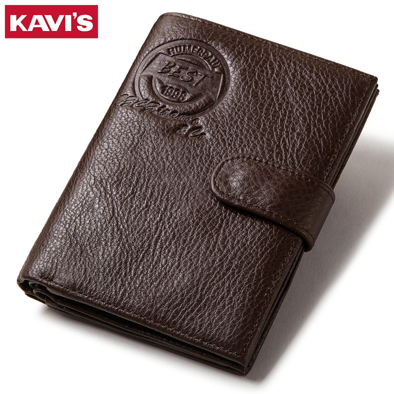 Men'S Accessories Wallet - KAVIS محفظة جلدية أصلية للرجال حامل