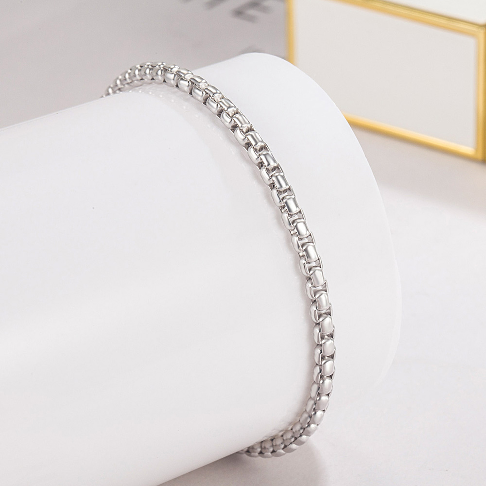 للجنسين 925 فضة الكفة سوار 3 م - مراجعة Men Accessories Chain And Bracelet وسعره