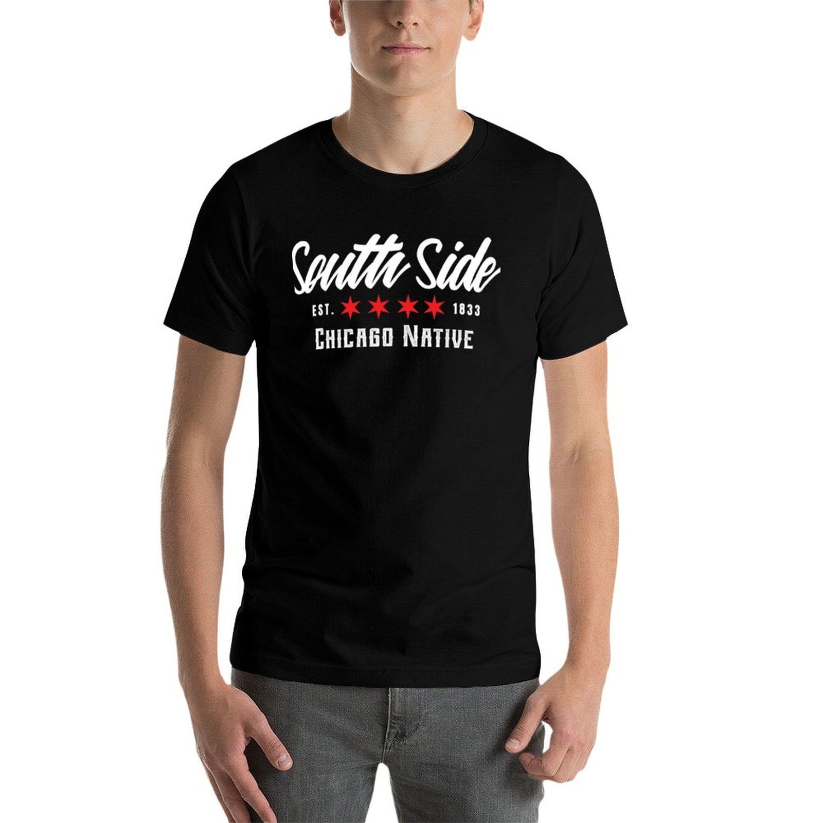 تي شيرت أساسي من South Side Ch - مراجعة Men'S Accessories Essentials وسعره