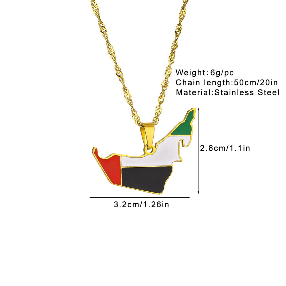 قلادة بتصميم خريطة الإمارات ال - مراجعة Men Accessories Uae وسعره